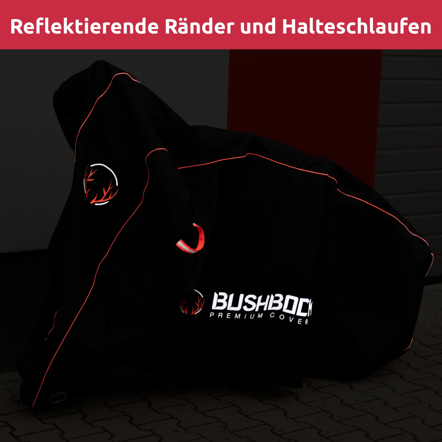 BUSHBOCK® Premium Motorrad/Motorroller Abdeckplane mit Ripstop Struktur - Kein Aufreißen mehr! - Outdoor/Indoor