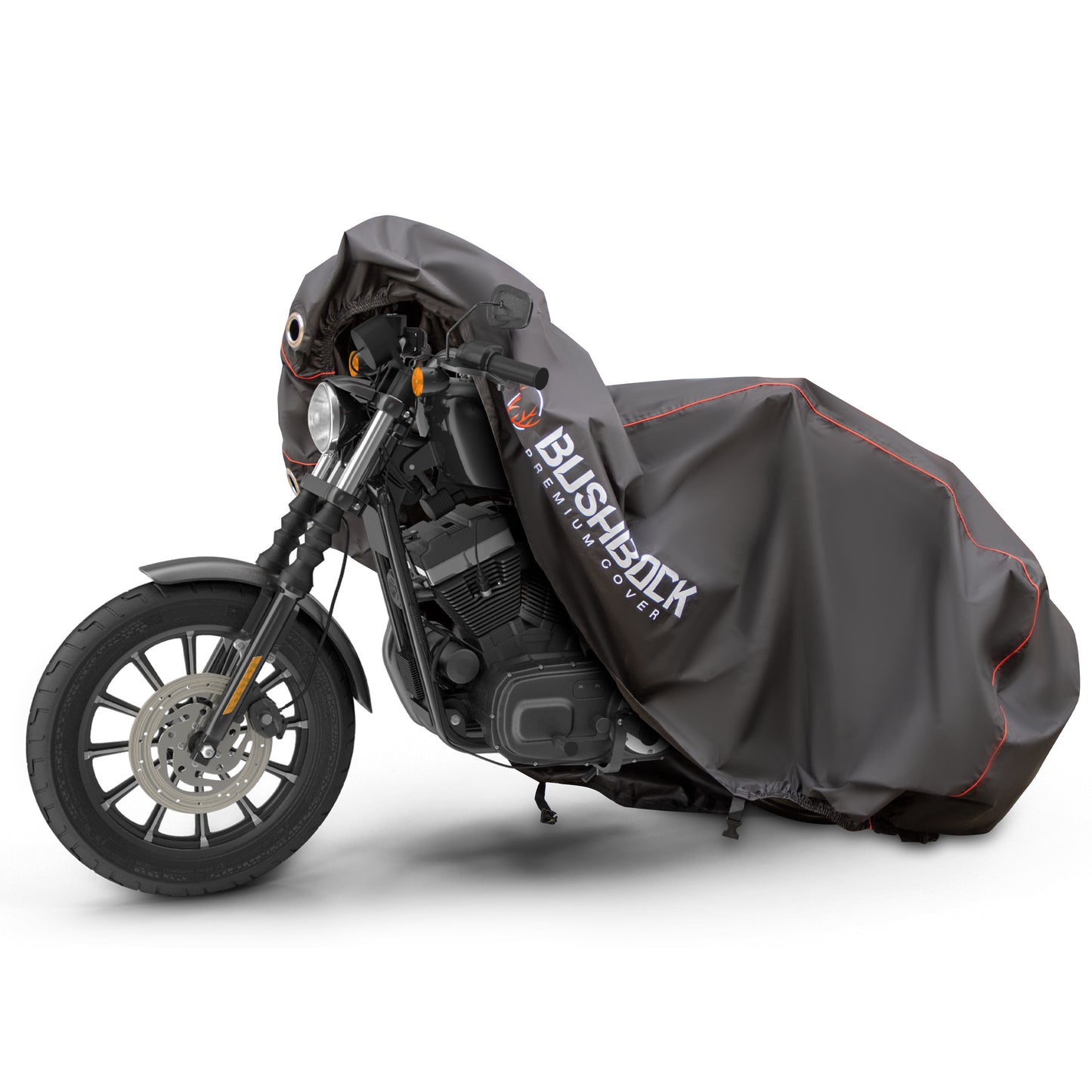 BUSHBOCK® Premium Motorrad/Motorroller Abdeckplane mit Ripstop Struktur - Kein Aufreißen mehr! - Outdoor/Indoor