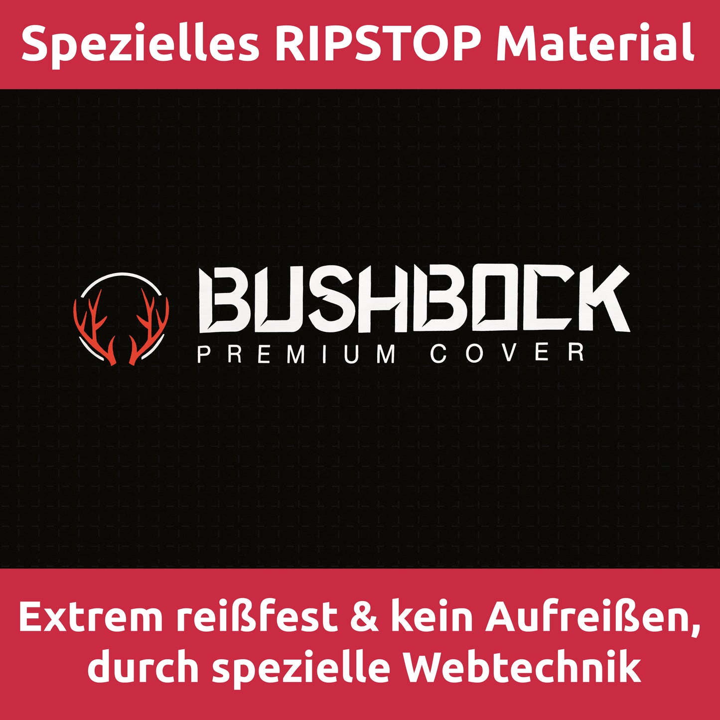 BUSHBOCK® Premium Motorrad/Motorroller Abdeckplane mit Ripstop Struktur - Kein Aufreißen mehr! - Outdoor/Indoor